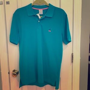 NWT turquoise blue brooks brothers polo
